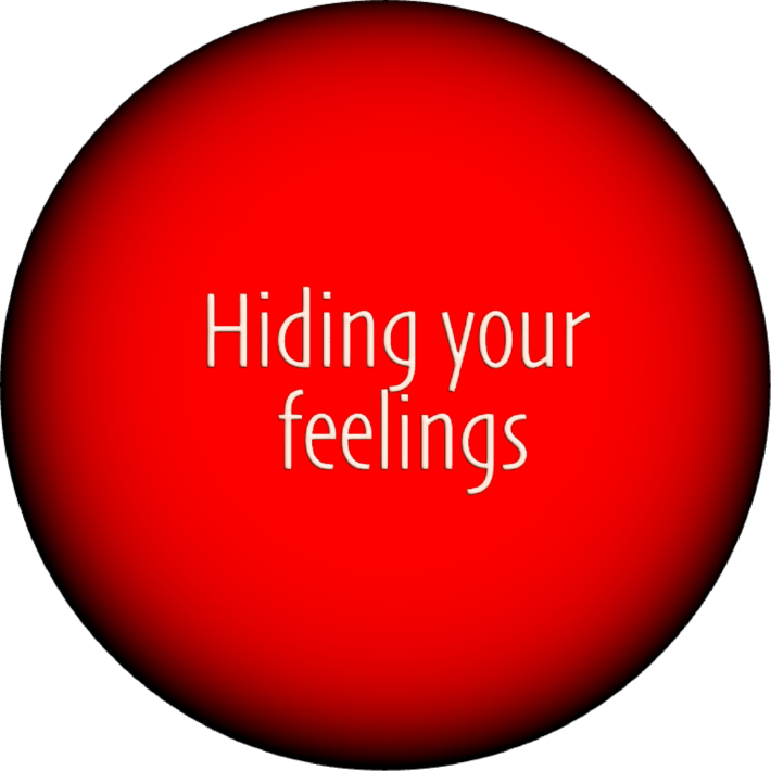 Hiding your feelings